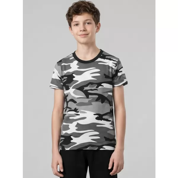  Tricou pentru copii ALTISPORT NoPrint NP/ALK941 GRI CAMUFLAJ 