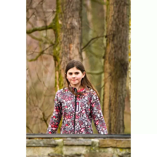  Hanorac fleece pentru copii WAMU SOVA VIOLET 