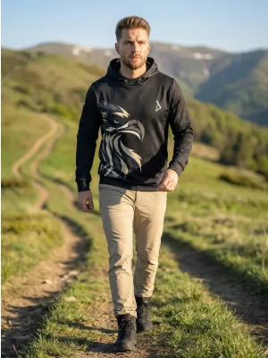 Hanorac funcțional premium pentru bărbați ALTISPORT VOJ/ALM029MI01 NEGRU MARO