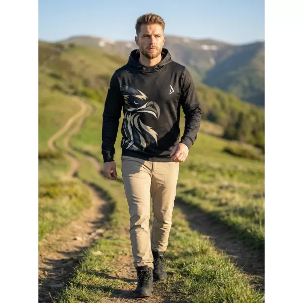  Hanorac funcțional premium pentru bărbați ALTISPORT VOJ/ALM029MI01 NEGRU MARO 