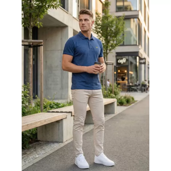  Tricou pentru bărbați KIXMI SPENCER ALBASTRU ÎNCHIS/VERDE 