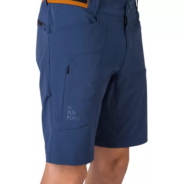  Pantaloni scurți pentru bărbați HANNAH NAIRI II MIEZUL NOPȚII BLEUMARIN/PORTOCALIU 