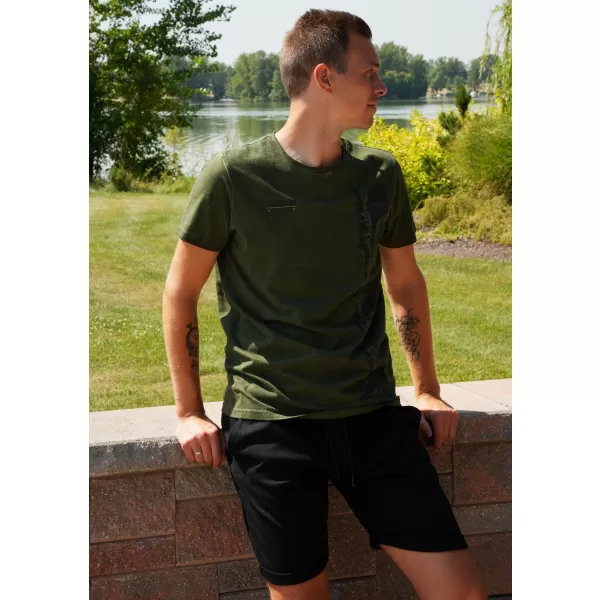  Tricou pentru bărbați ALTISPORT CALISTO MILITAR 