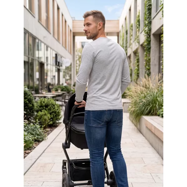  Tricou pentru bărbați cu mâneci lungi ALTISPORT NoPrint NP/ALM911 EVIDENȚIERI GRI ÎNCHIS 