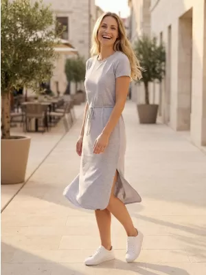 Rochie SAM 73 ESTELA WZ 866 GRI DESCHIS