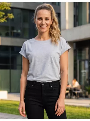 Tricou pentru femei SAM 73 IRIS WT 910 GRI DESCHIS