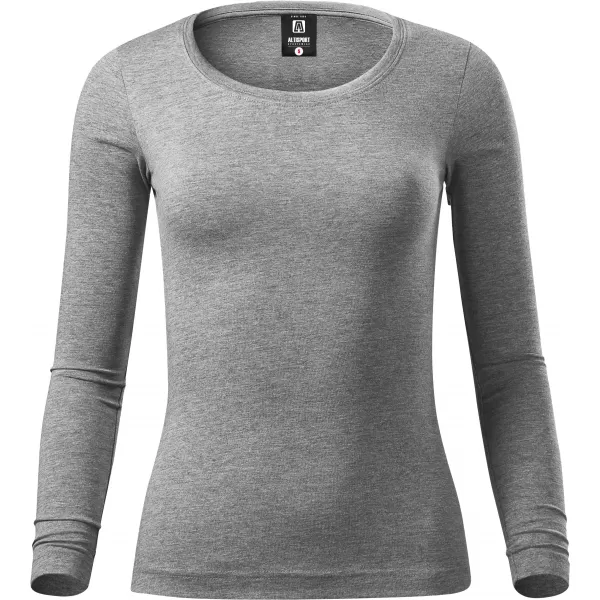  Tricou de damă cu mâneci lungi ALTISPORT NoPrint NP/ALW961 EVIDENȚIERI GRI ÎNCHIS 