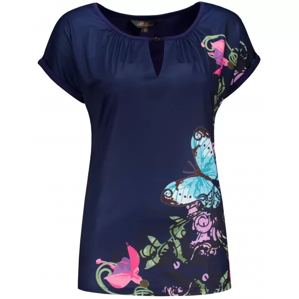  Tricou pentru femei ALTISPORT CARINE ALBASTRU INCHIS 