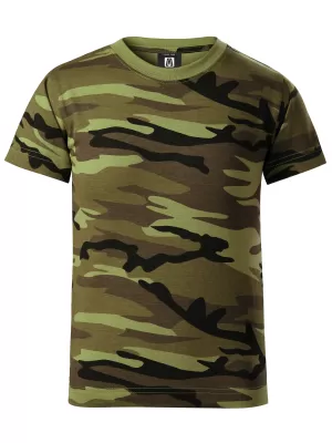 Tricou pentru copii ALTISPORT NoPrint NP/ALK941 VERDE DE CAMUFLAJ