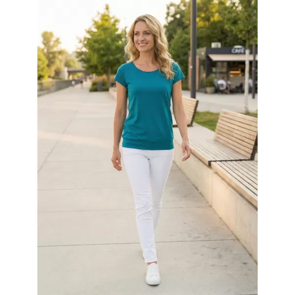  Tricou pentru femei ALTISPORT NoPrint NP/ALW021 TURCOAZ ÎNCHIS 