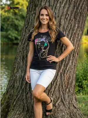 Tricou pentru femei KIXMI SINDY NEGRU