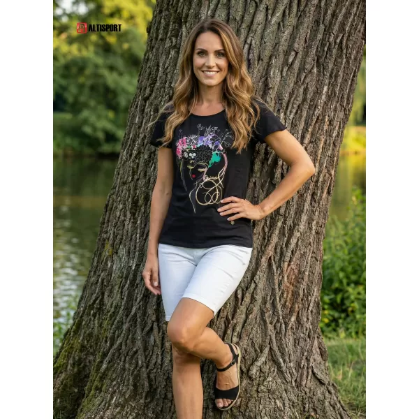  Tricou pentru femei KIXMI SINDY NEGRU 