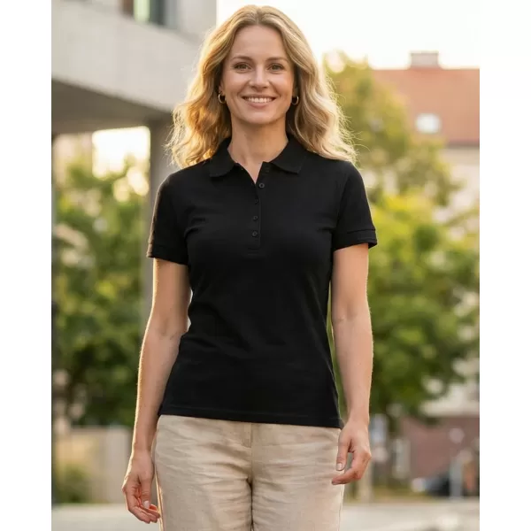  Tricou de damă cu guler ALTISPORT NoPrint NP/ALW012 NEGRU 