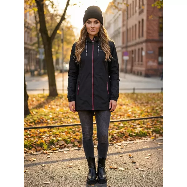  Geaca de dama ALTISPORT CHELSIE NEGRU ROZ 