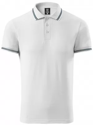 Tricou pentru bărbați cu guler ALTISPORT NoPrint NP/ALM912 ALB