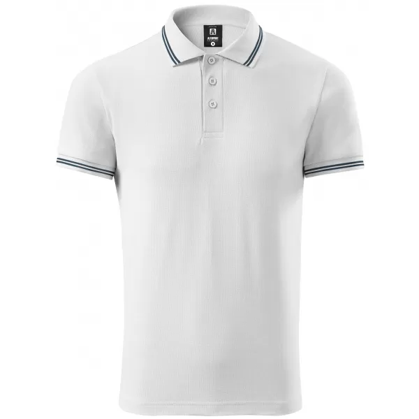  Tricou pentru bărbați cu guler ALTISPORT NoPrint NP/ALM912 ALB 