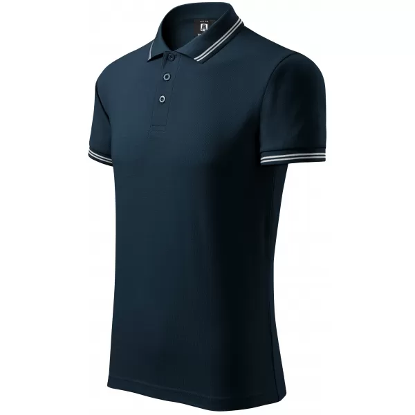  Tricou pentru bărbați cu guler ALTISPORT NoPrint NP/ALM912 ALBASTRU MARIN 