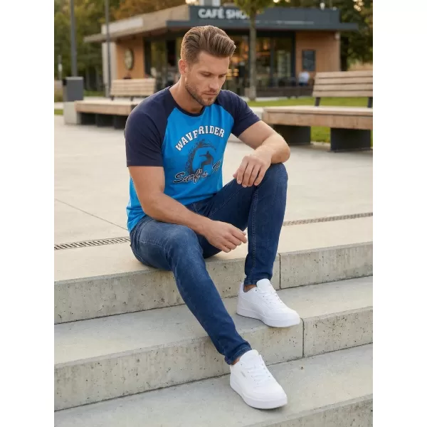  Tricou pentru bărbați SAM 73 ESTEBAN MT 841 ALBASTRU STRĂLUCITOR 
