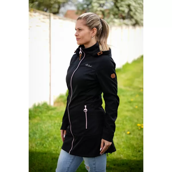  Palton softshell dama ALTISPORT CIARA NEGRU ROZ 