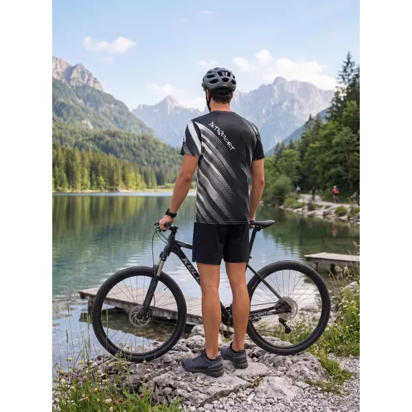  Tricou funcțional premium pentru bărbați ALTISPORT VOJ/ALM028TR01 ALB-NEGRU 