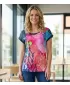 Tricou pentru femei ALTISPORT CLARETA ALBASTRU INCHIS