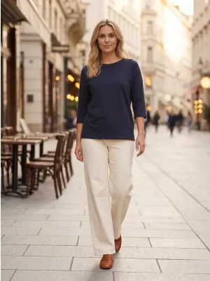 Tricou pentru femei SAM 73 NEVADA WT 919 ALBASTRU ÎNCHIS