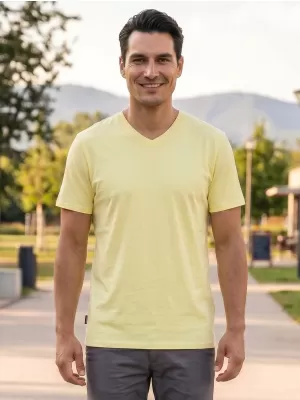 Tricou pentru bărbați SAM 73 FIDEL MT 844 GALBEN DESCHIS