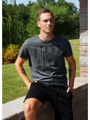 Tricou pentru bărbați ALTISPORT CARLSON GRI INCHIS