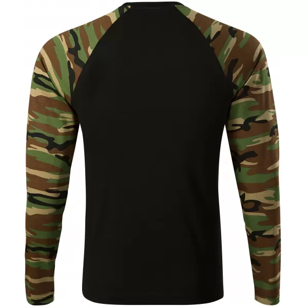  Tricou pentru bărbați cu mâneci lungi ALTISPORT NoPrint NP/ALM661 MARO DE CAMUFLAJ 