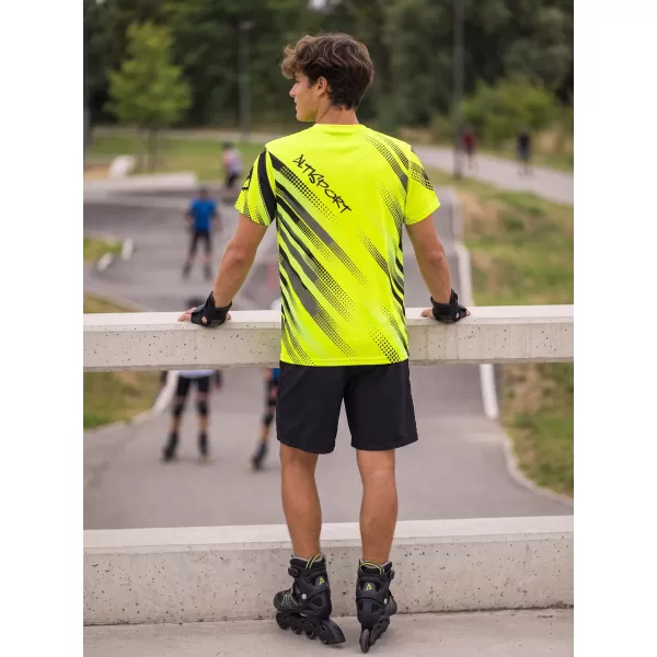  Tricou funcțional premium pentru bărbați ALTISPORT VOJ/ALM028TR01 GALBEN NEON 