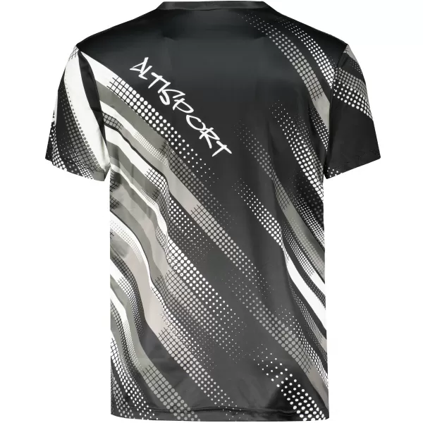  Tricou funcțional premium pentru bărbați ALTISPORT VOJ/ALM028TR01 ALB-NEGRU 