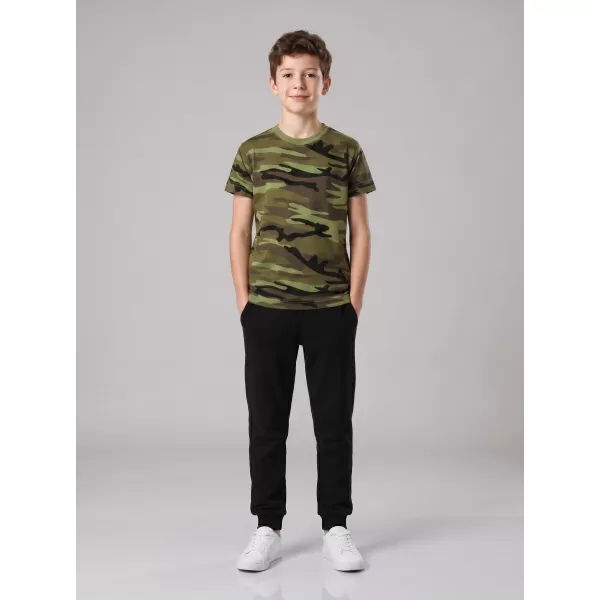  Tricou pentru copii ALTISPORT NoPrint NP/ALK941 VERDE DE CAMUFLAJ 