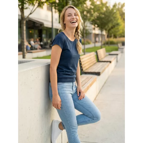  Tricou pentru femei ALTISPORT NoPrint NP/ALW021 ALBASTRU MARIN 