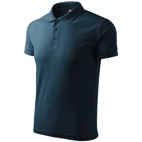  Tricou pentru bărbați cu guler ALTISPORT NoPrint NP/ALM302 ALBASTRU MARIN 
