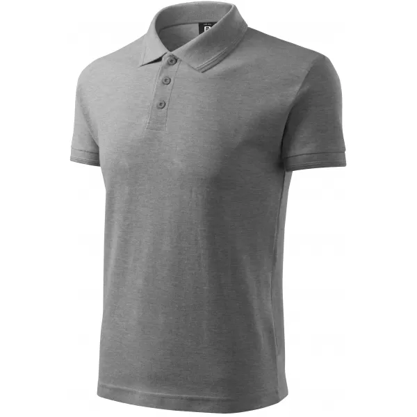  Tricou pentru bărbați cu guler ALTISPORT NoPrint NP/ALM302 EVIDENȚIERI GRI ÎNCHIS 