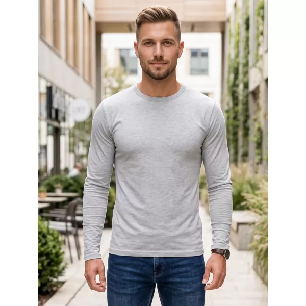  Tricou pentru bărbați cu mâneci lungi ALTISPORT NoPrint NP/ALM911 EVIDENȚIERI GRI ÎNCHIS 