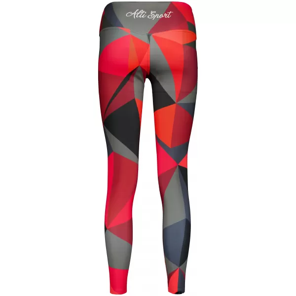  Jambiere lungi premium de damă ALTISPORT VOJ/ALW007LEG01 ROȘU 