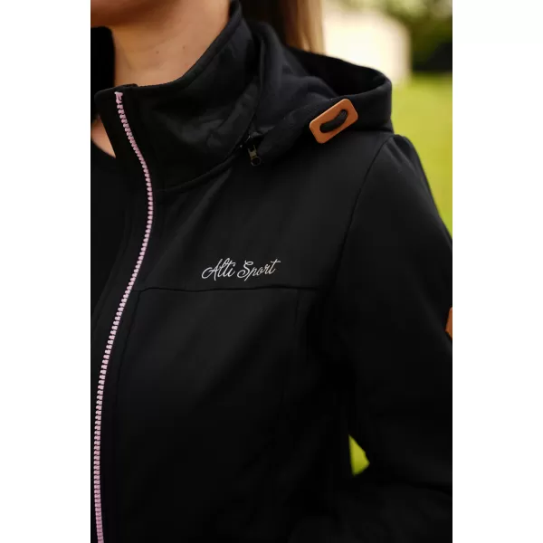  Palton softshell dama ALTISPORT CIARA NEGRU ROZ 