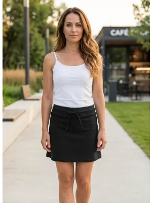 Fusta de dama cu pantaloni scurti ALTISPORT NoPrint NP/ALW406 NEGRU