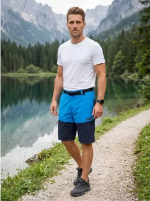 Pantaloni scurți pentru bărbați SAM 73 CELESTINO MS 814 ALBASTRU STRĂLUCITOR