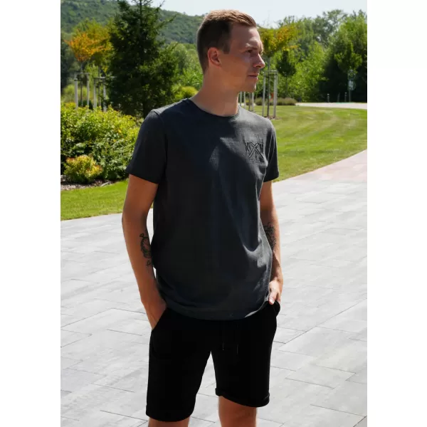  Tricou pentru bărbați KIXMI SOREN GRI INCHIS 