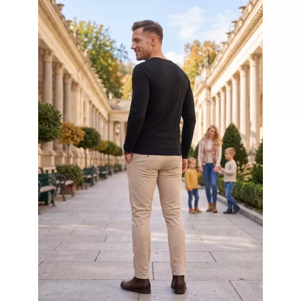  Tricou pentru bărbați cu mâneci lungi ALTISPORT NoPrint NP/ALM911 NEGRU 