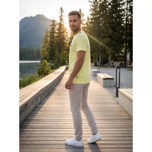  Tricou pentru bărbați SAM 73 FABIO MT 842 GALBEN DESCHIS 