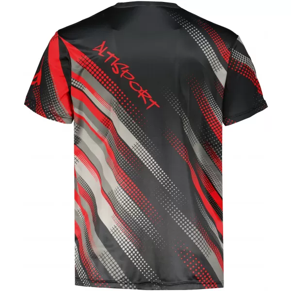  Tricou funcțional premium pentru bărbați ALTISPORT VOJ/ALM028TR01 NEGRU ȘI ROȘU 