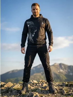 Hanorac funcțional premium pentru bărbați ALTISPORT VOJ/ALM029MI01 GRI NEGRU