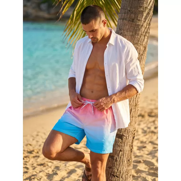  Pantaloni scurți de înot pentru bărbați SAM 73 DINO MS 816 OMBRE 