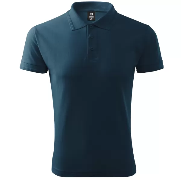  Tricou pentru bărbați cu guler ALTISPORT NoPrint NP/ALM302 ALBASTRU MARIN 
