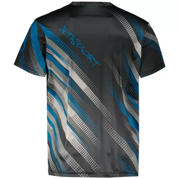  Tricou funcțional premium pentru bărbați ALTISPORT VOJ/ALM028TR01 NEGRU ȘI ALBASTRU 