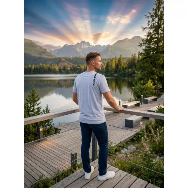  Tricou pentru bărbați SAM 73 FABIO MT 842 GRI DESCHIS 