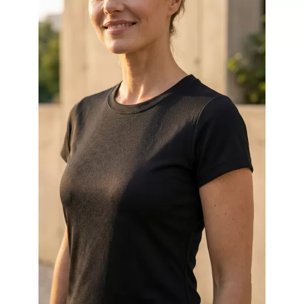  Tricou funcțional de damă ALTISPORT NoPrint NP/ALW041 NEGRU 